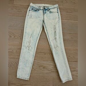Carmar Light Wash Distressed Skinny Jeans